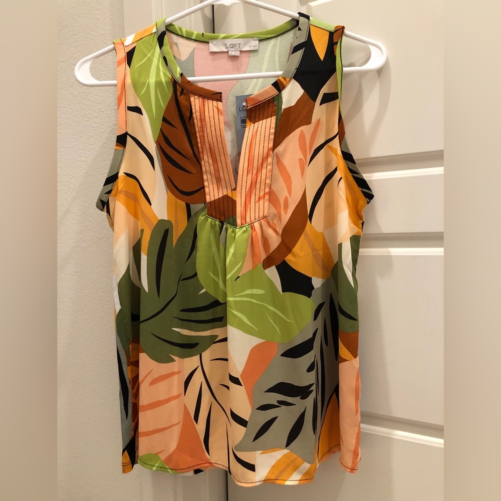 LOFT Mixed Media Tank, Size SP
